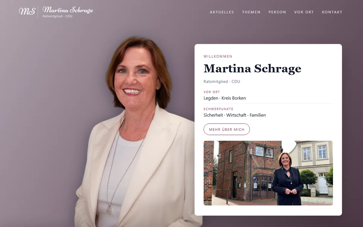 Website-Vorschau: Martina Schrage